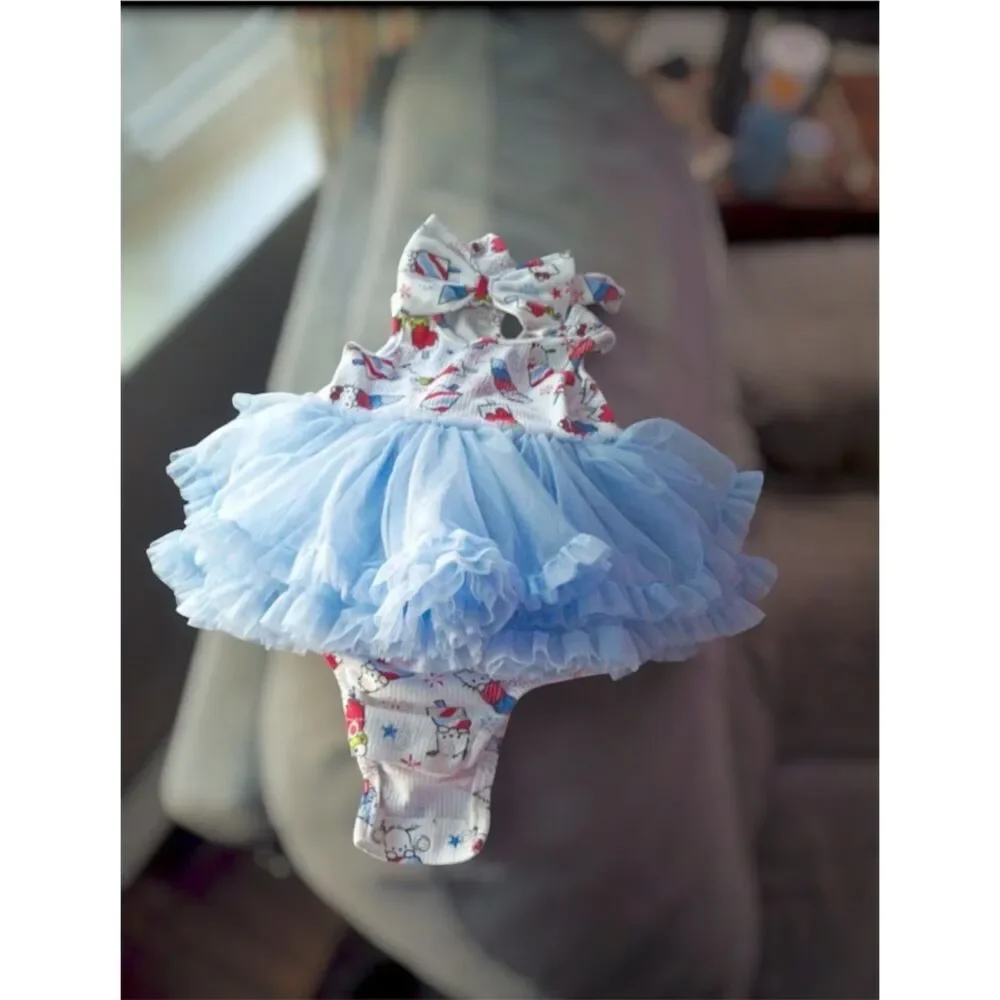 Hello Kitty & Friends Baby Girls Sleeveless  Print Tutu Dress headband 12 month